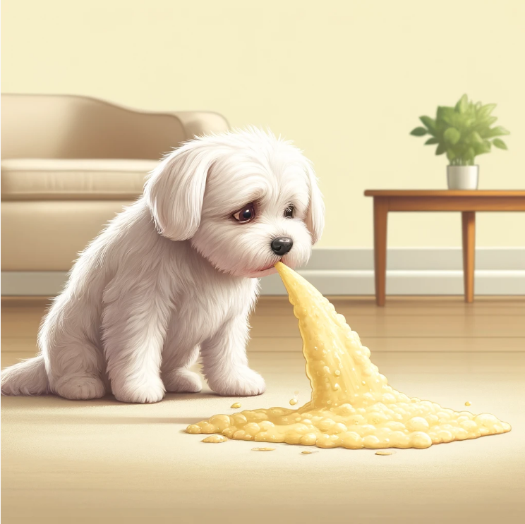 강아지 노란색 거품토 거품침 이유 대처 방법