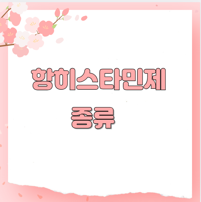 항히스타민제 종류