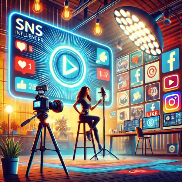 인플루언서가 촬영하는 모습
SNS 피드 스크린샷, 개인 브랜드를 표현하는 로고 디자인,, 창의적인 콘텐츠 작업 현장