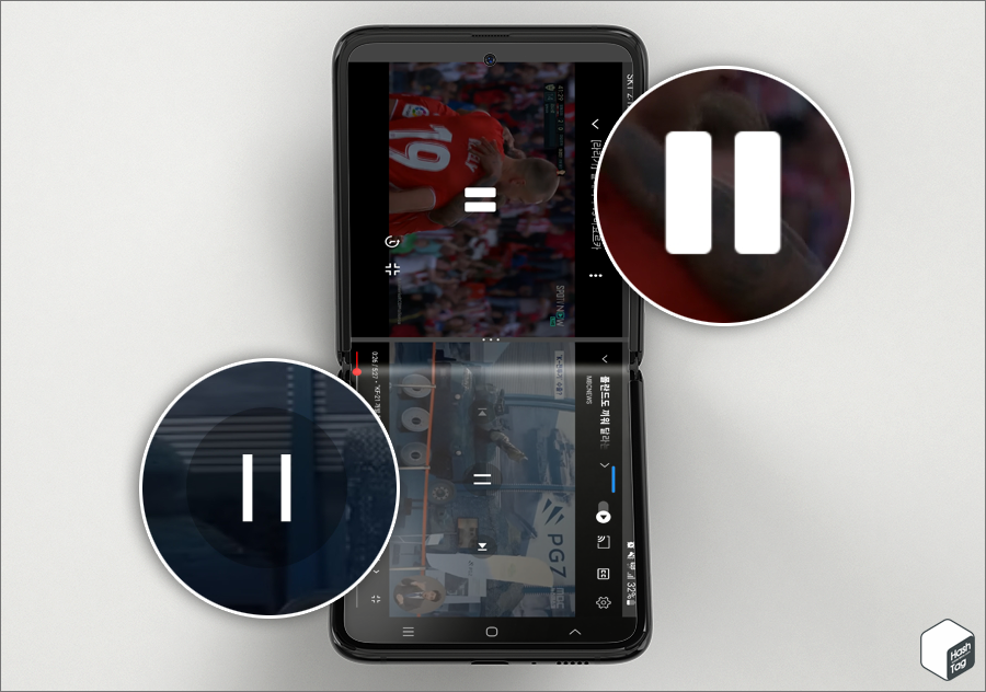분할화면에서 영상 동시 재생