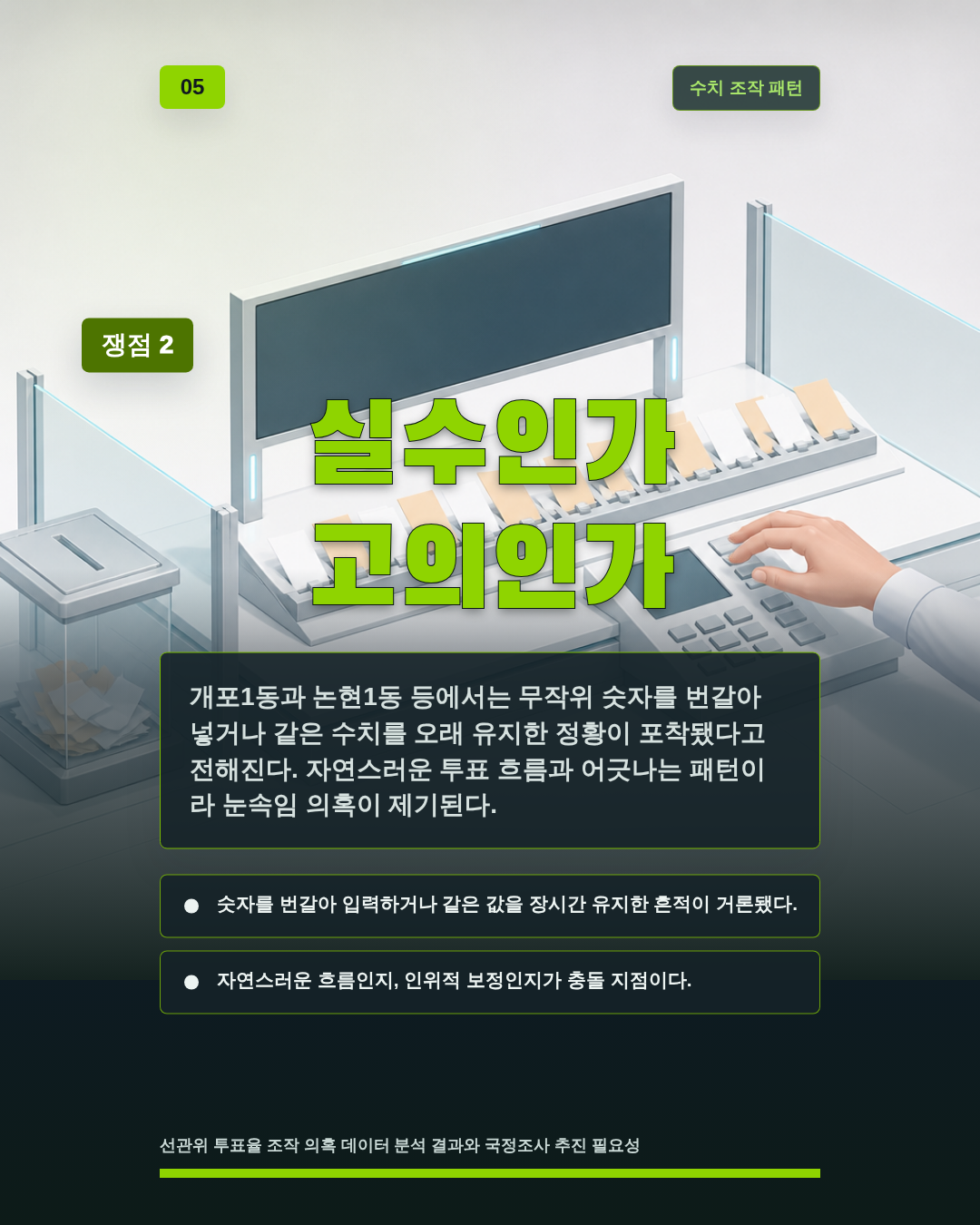 실수인가 고의인가