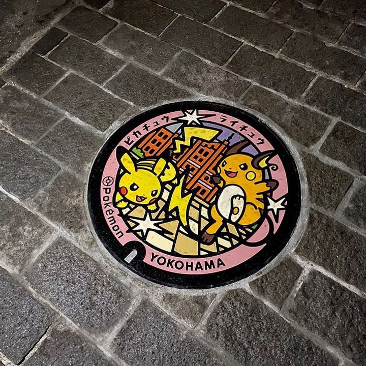 일본-요코하마-포켓몬-월드-챔피언십-대회-맨홀-뚜껑-디자인