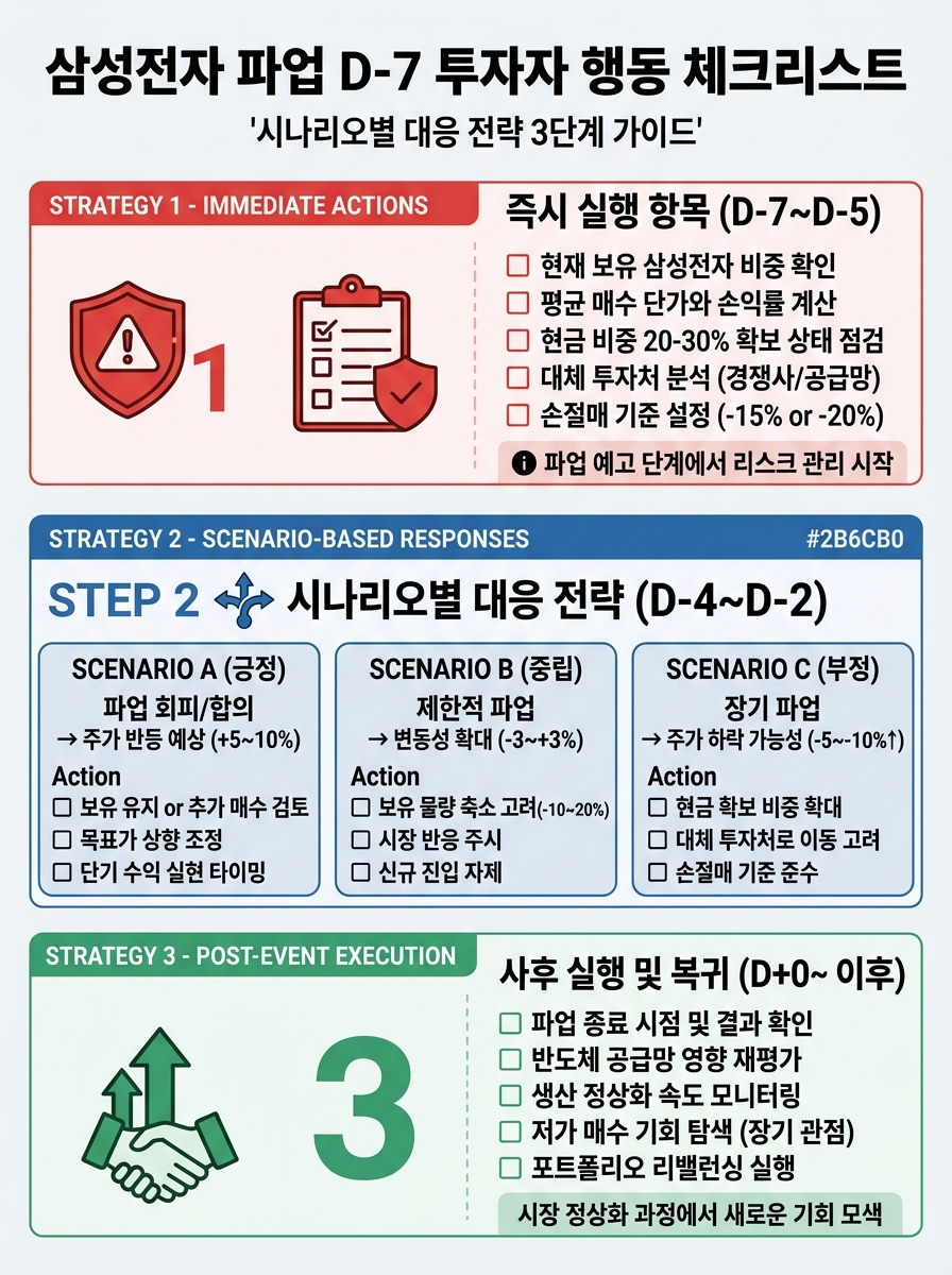 삼성전자 파업 대비 3단계 투자 전략