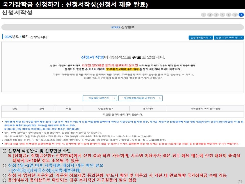 2025년 국가장학금 신청 방법 안내