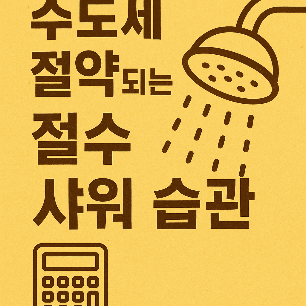 수도세 절약되는 절수 샤워 습관