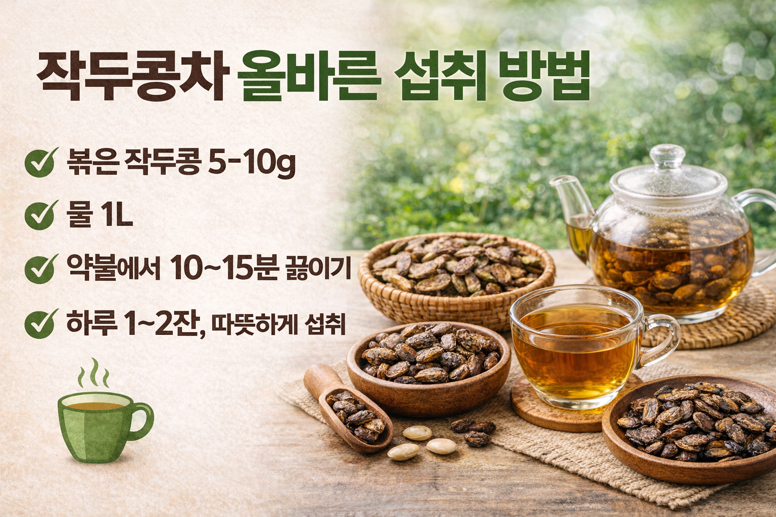 작두콩차 올바른 섭취방법