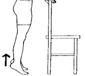 종아리 운동인 힐 레이즈 운동 자세 모습