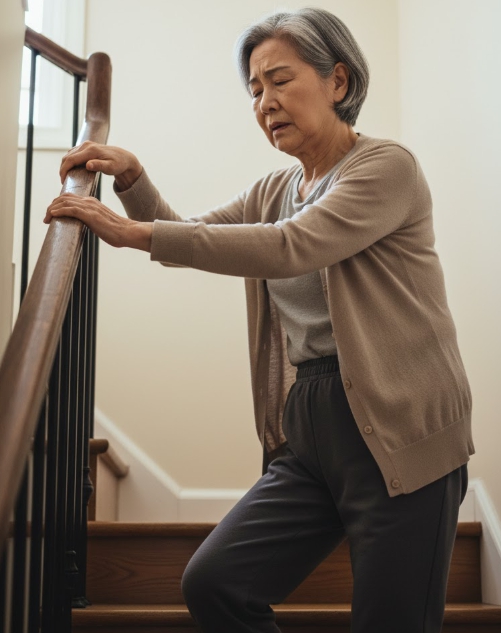 노인의 운동 부족 사진