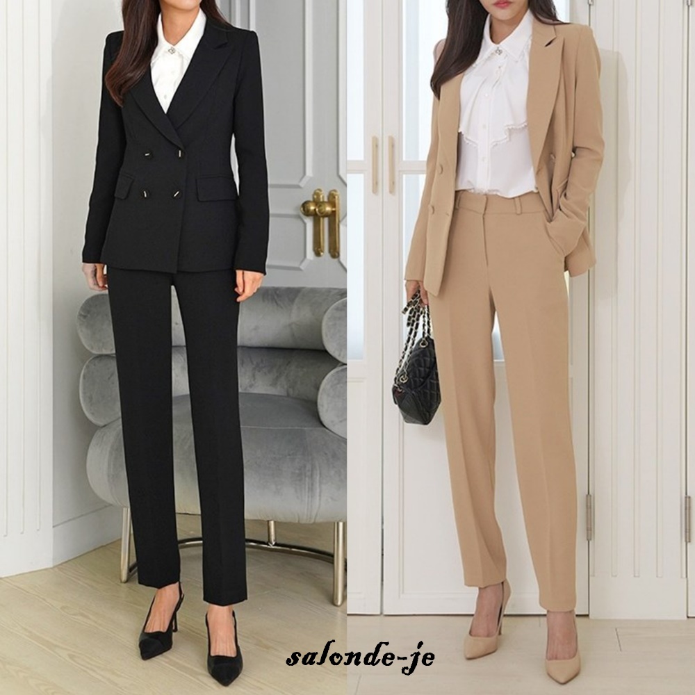 여성정장 세트 빅사이즈 더블 여자셋업 수트