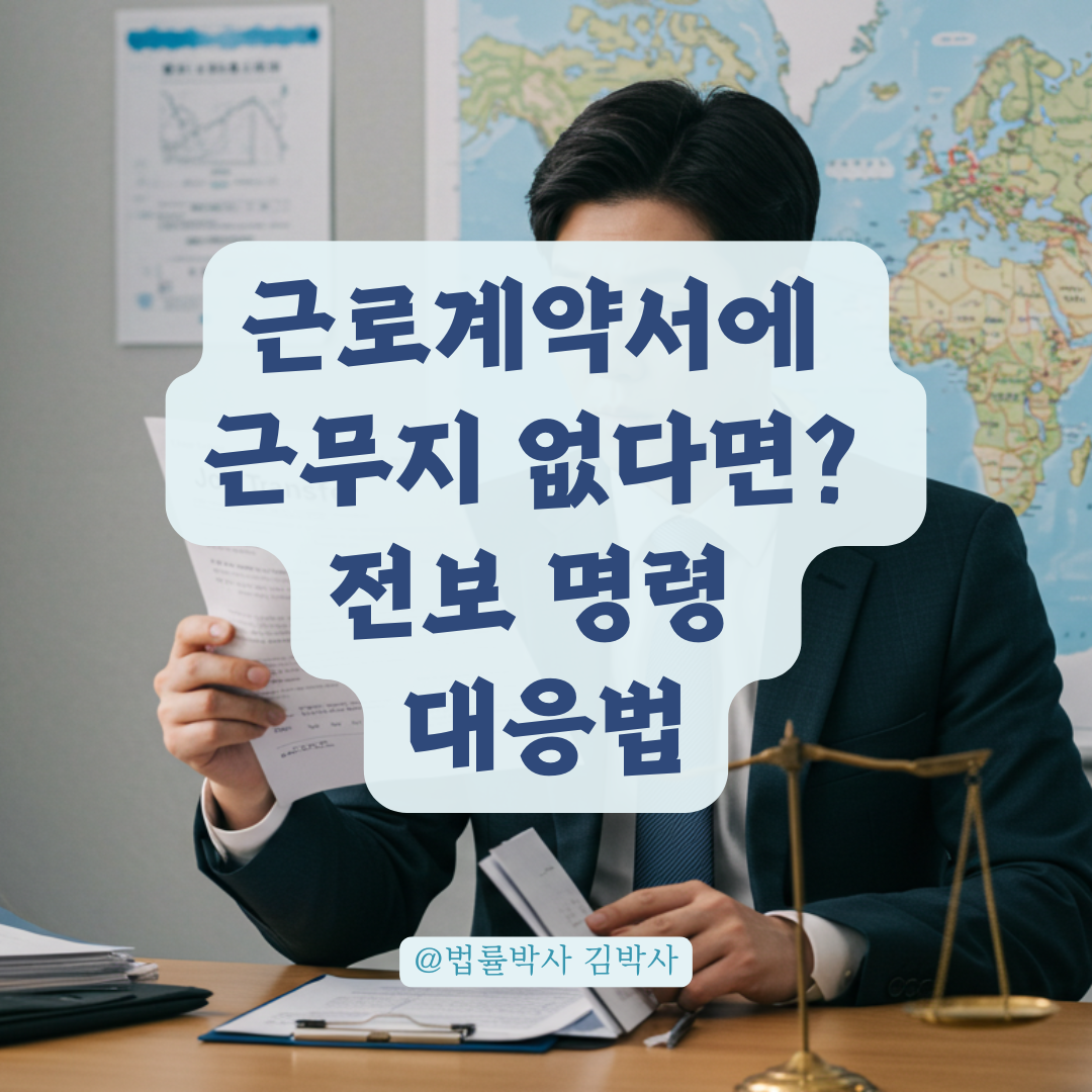 근로계약서에 근무지 없었는데 전보 명령? 사용자의 인사권 한계 정리.