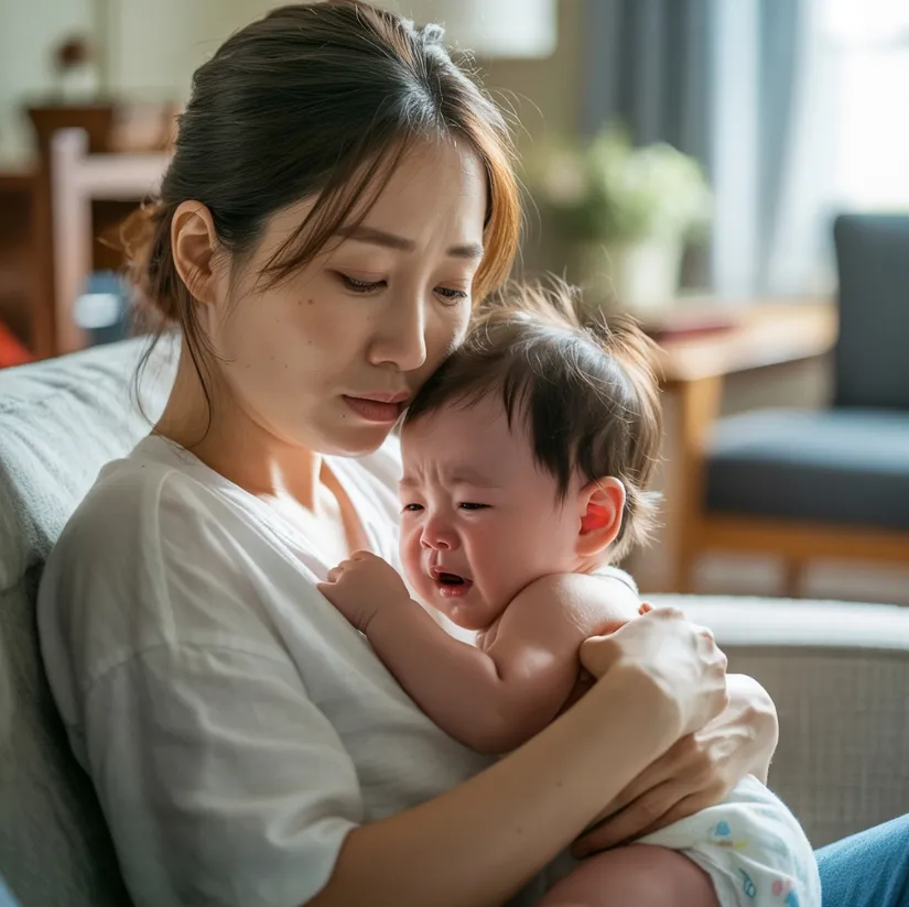 아기 중이염 증상 이미지