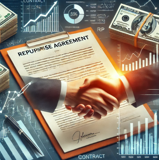 환매조건부채권을 표현하는 서류 관련 사진