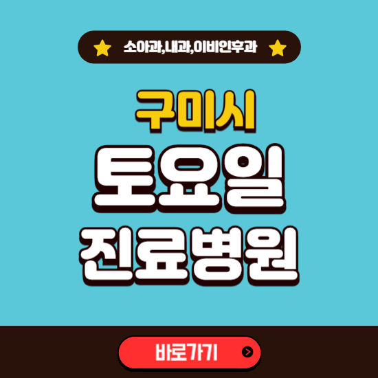 구미시 토요일 진료 병원 찾기 ❘ 주말 문여는 소아과, 내과, 이비인후과 리스트