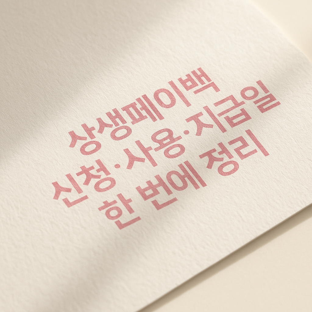 2025 상생페이백 지급액·사용방법 한 번에 정리