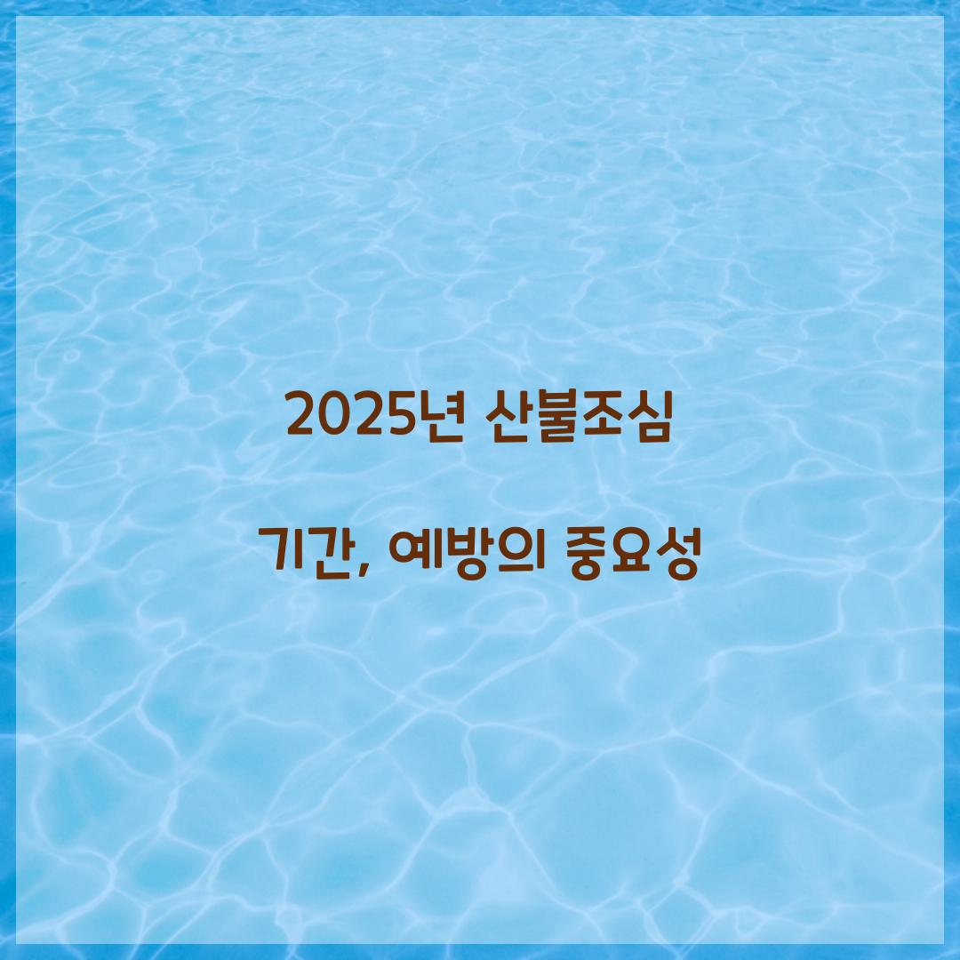 2025년 산불조심 기간