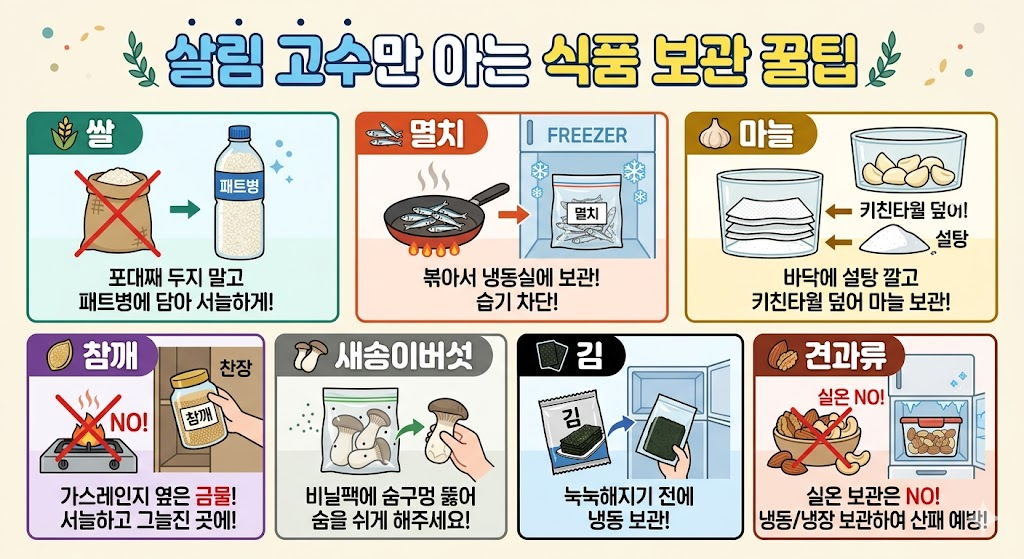 살림 고수만 아는 식품 보관 꿀팁 7가지
