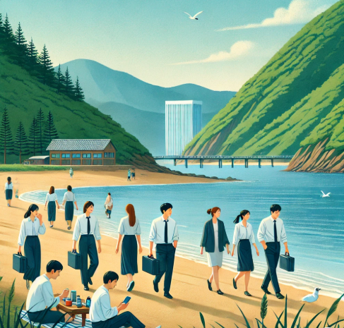 직장인들의 섬여행 사진