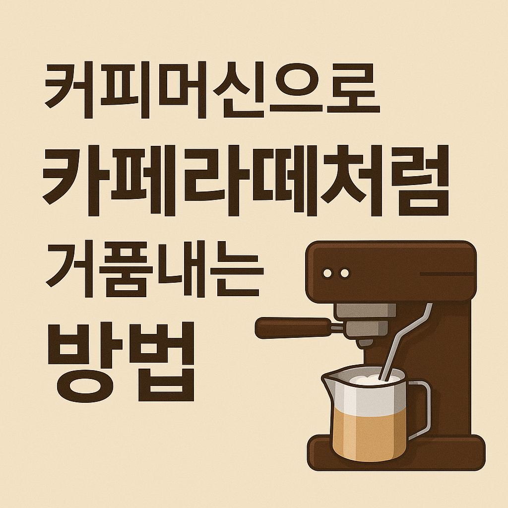 커피머신으로 카페라떼처럼 거품내는 방법