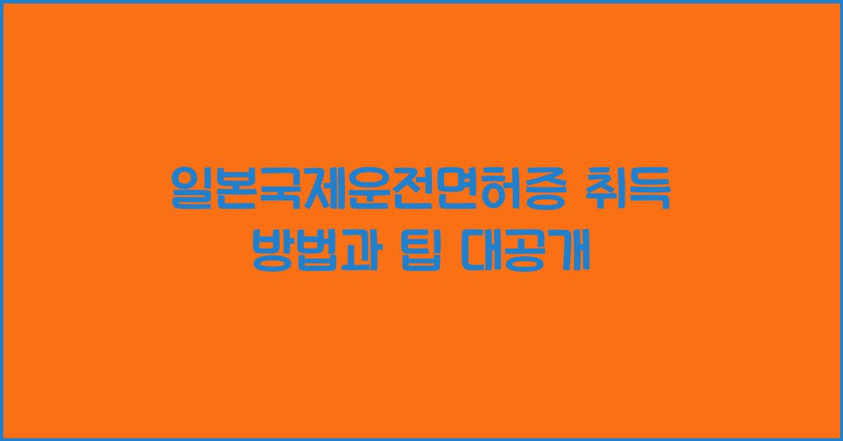 일본국제운전면허증