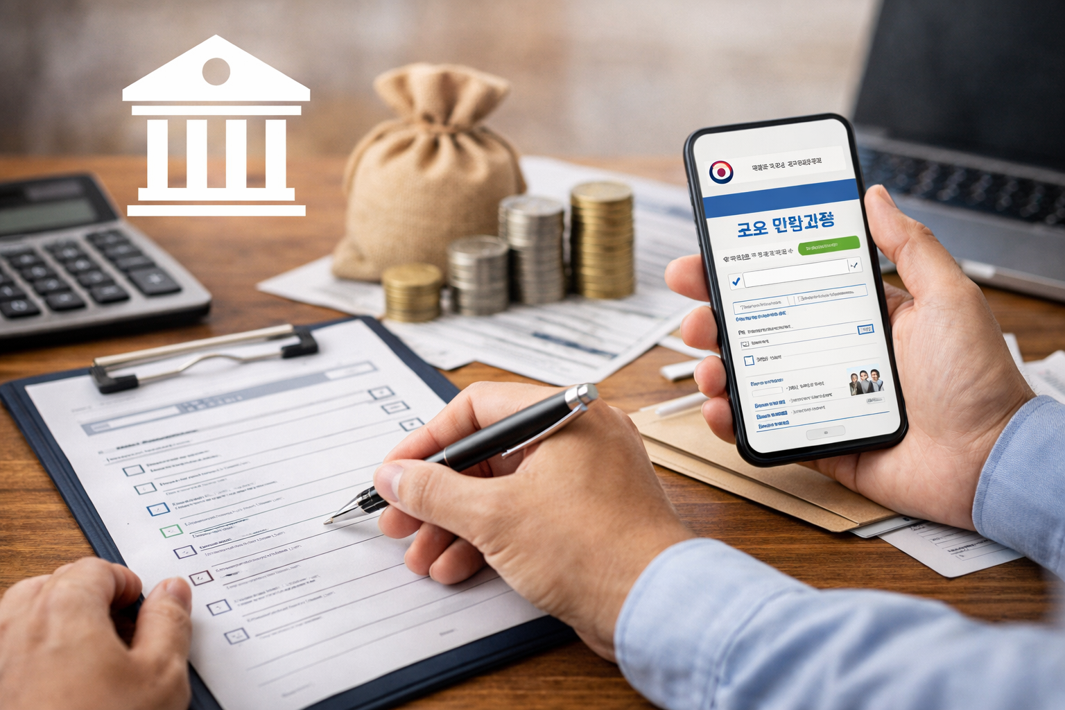 근로장려금을 받기위해 정부서류 작성