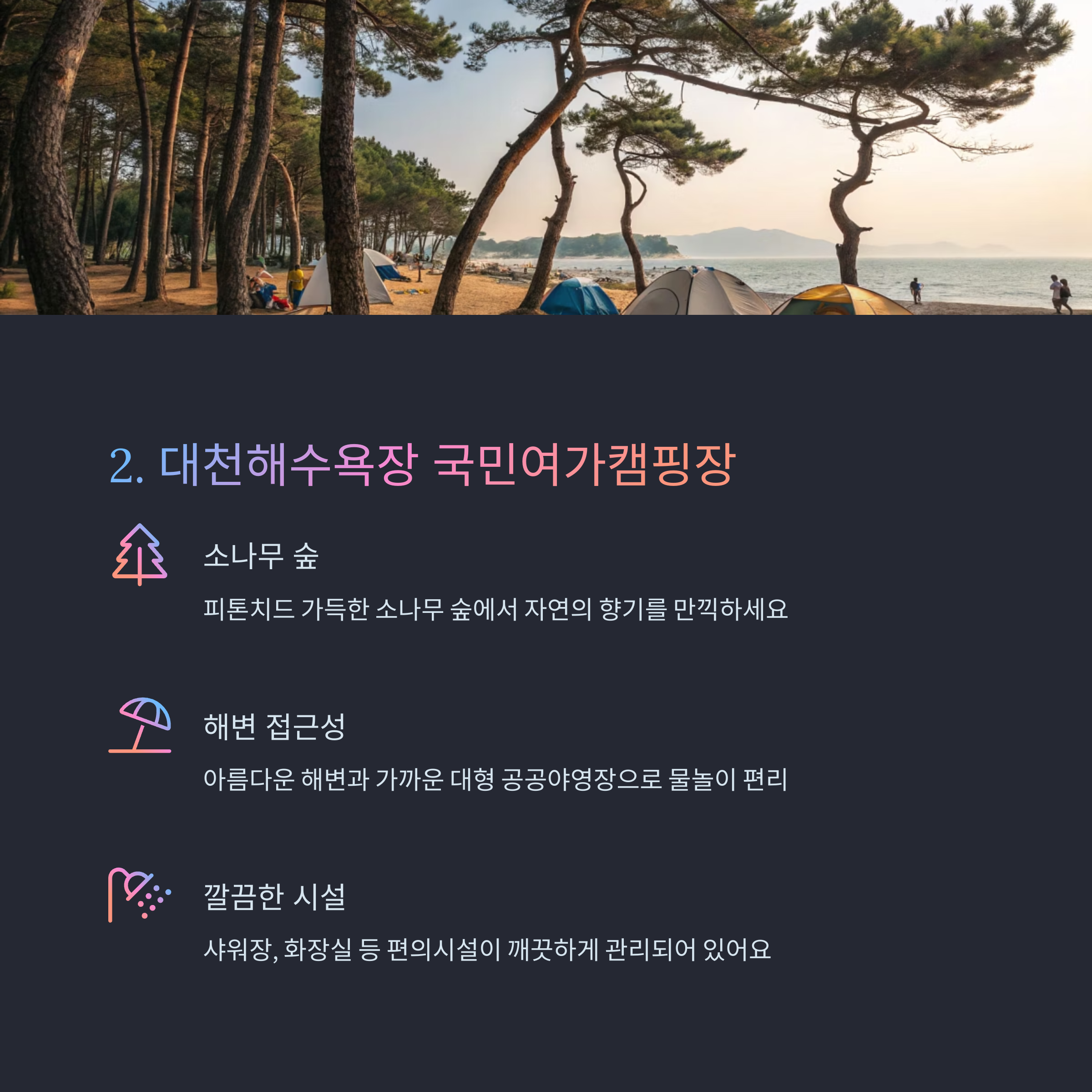 대천해수욕장 국민여가캠핑장