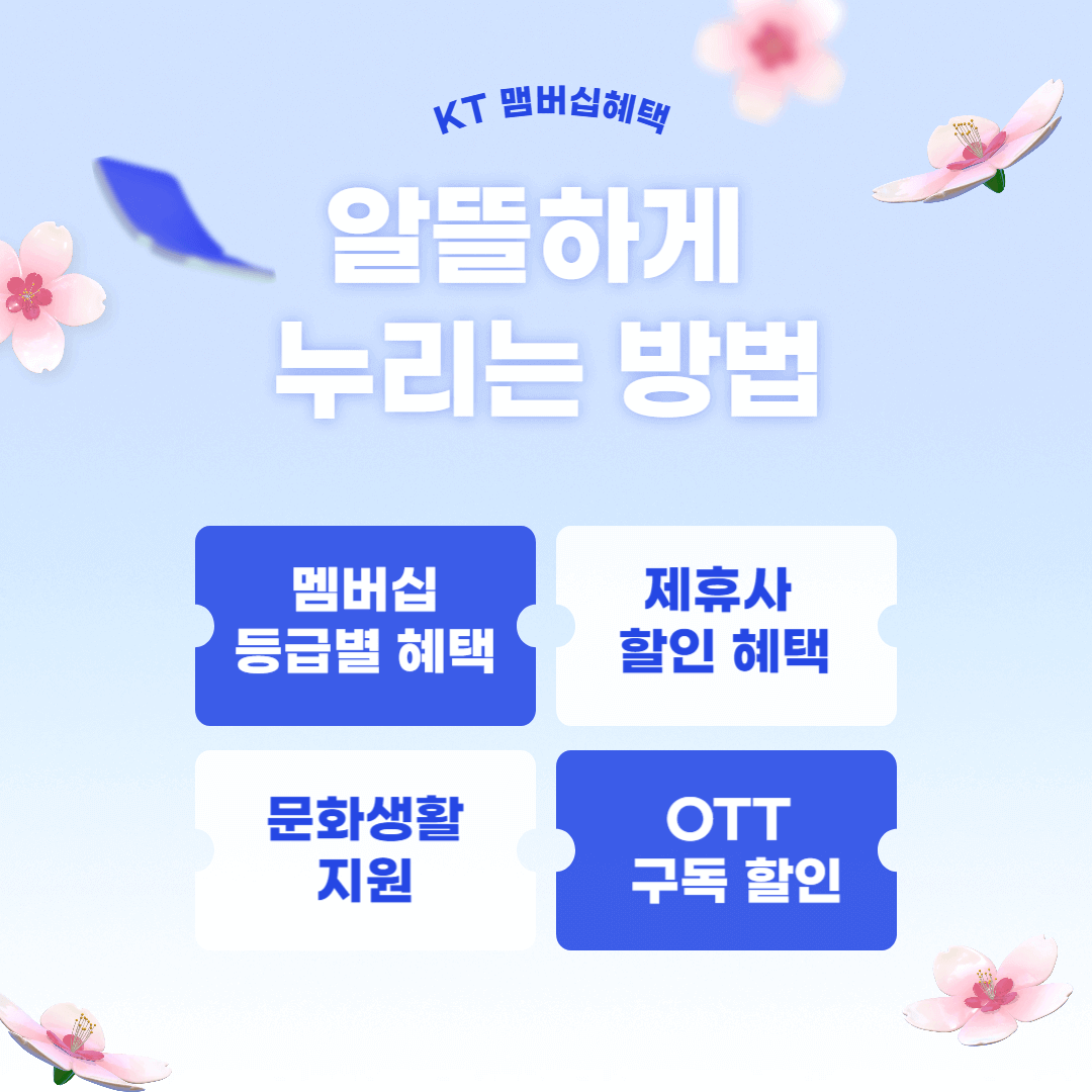 KT멤버십 할인혜택 알뜰하게 누리는 방법