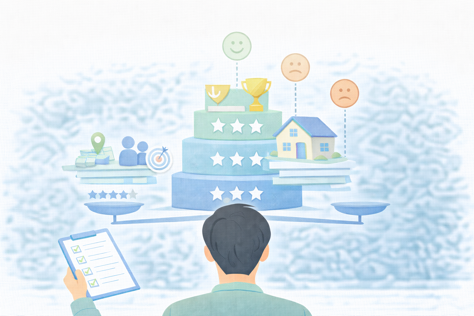 청약 점수 구간별 해석과 당첨 가능성 판단 흐름을 설명하는 이미지