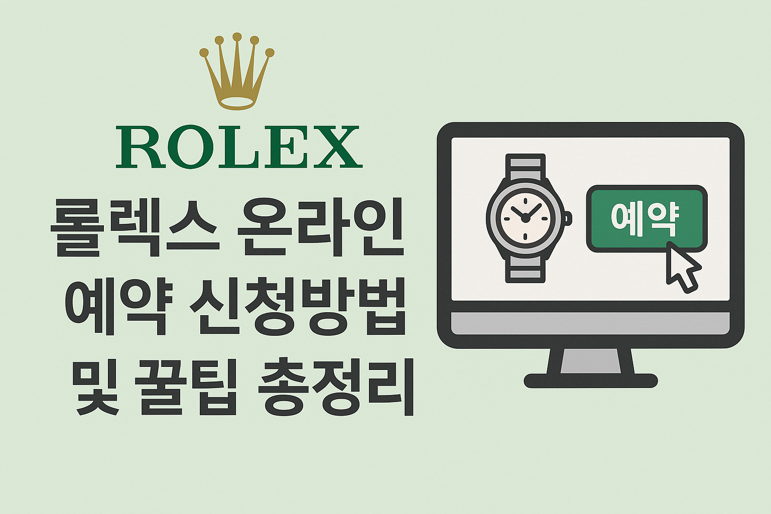 롤렉스 온라인 예약 신청방법 및 꿀팁 총정리