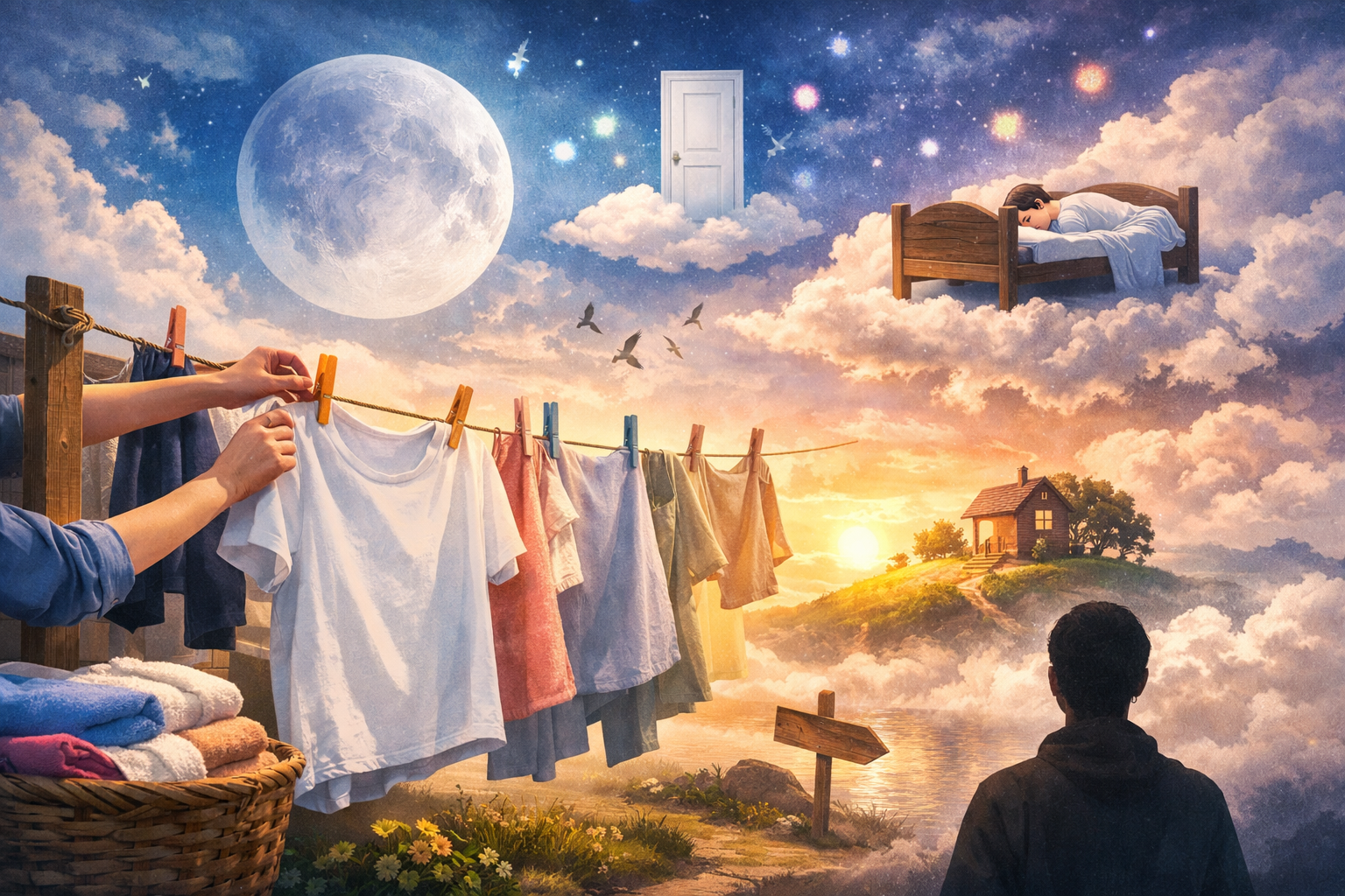 옷 빨래 널기 꿈
