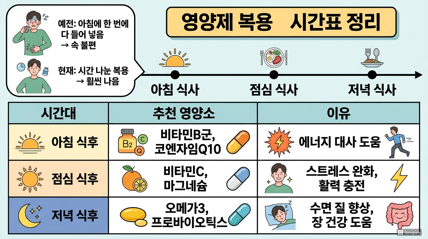 영양제 복용 시간표 정리