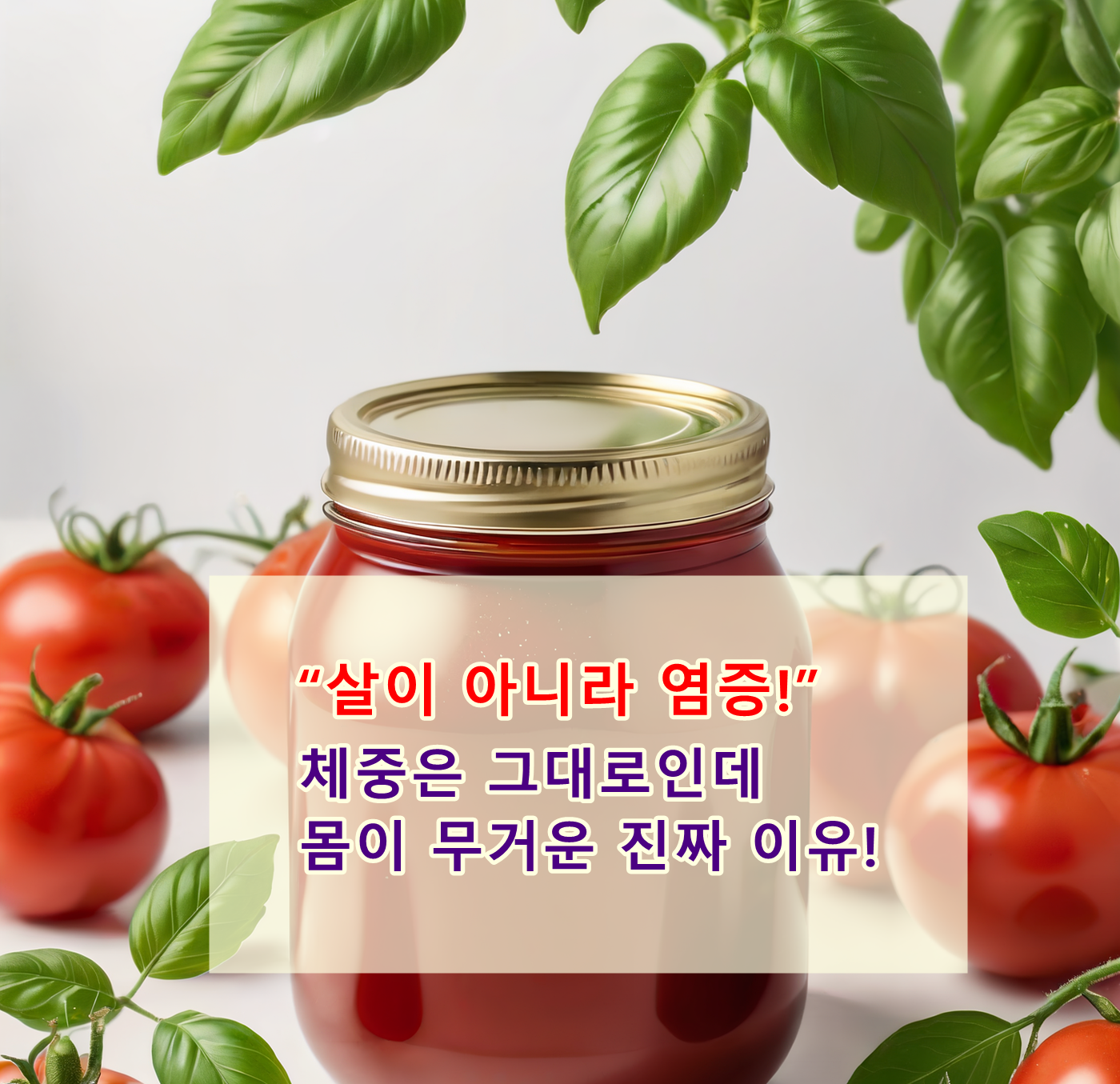 &ldquo;살이 아니라 염증이었습니다&rdquo; 체중은 그대로인데 몸이 무거운 진짜 이유!