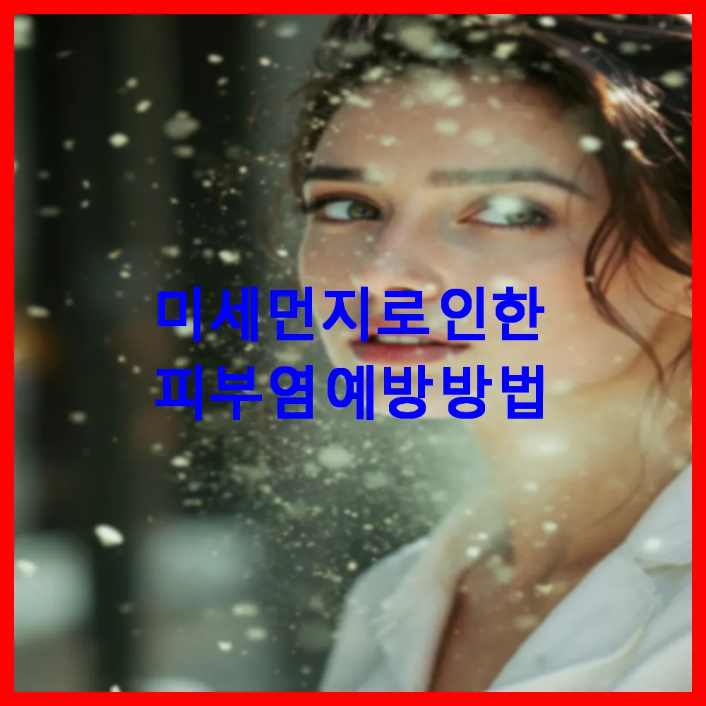 미세먼지로 인한 피부염 예방 방법