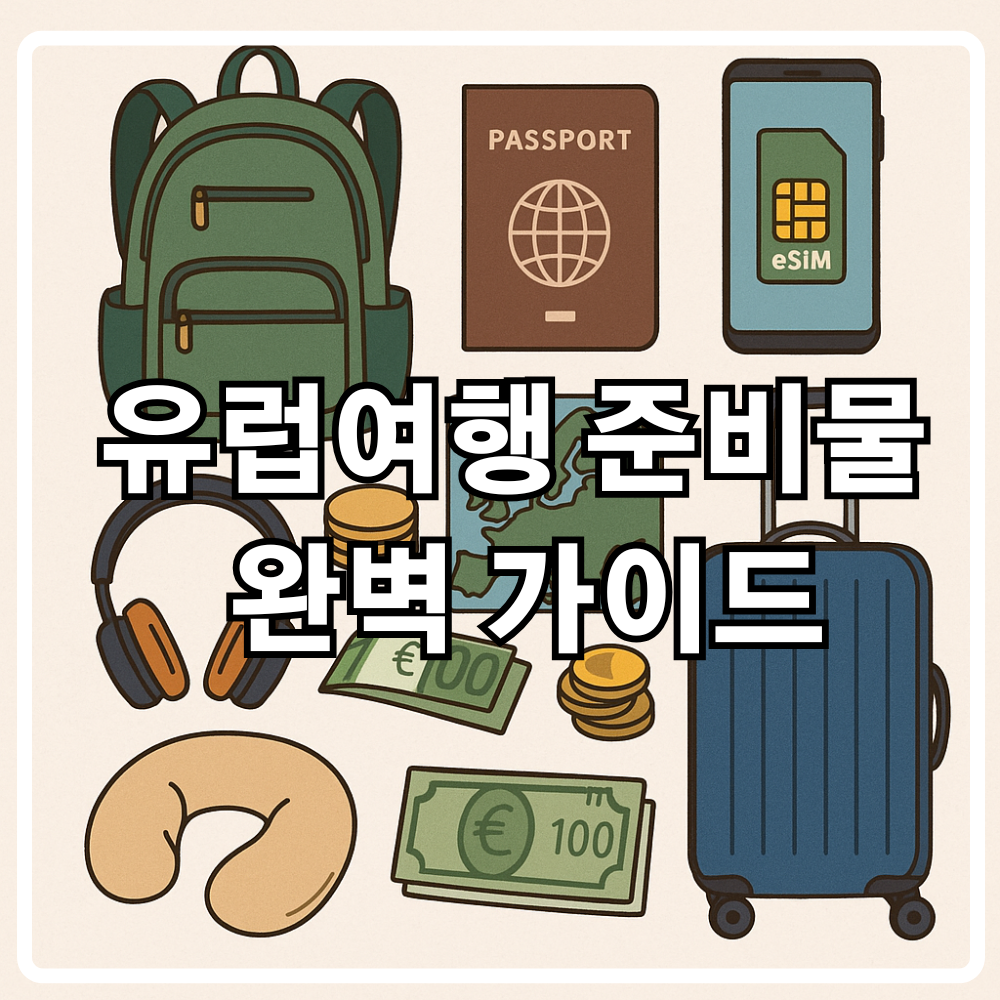 유럽 해외여행 준비물 리스트