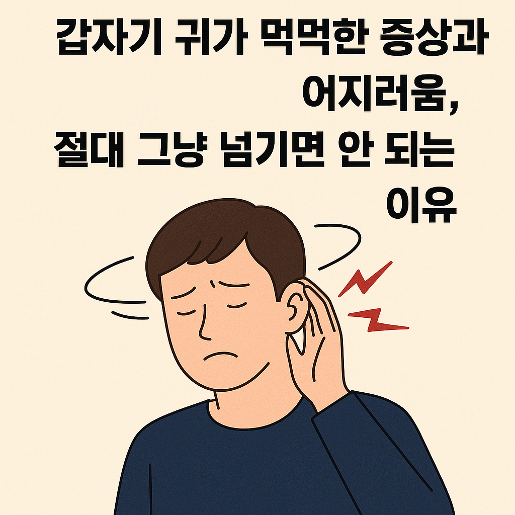 갑자기 귀가 먹먹한 증상과 어지러움, 절대 그냥 넘기면 안 되는 이유