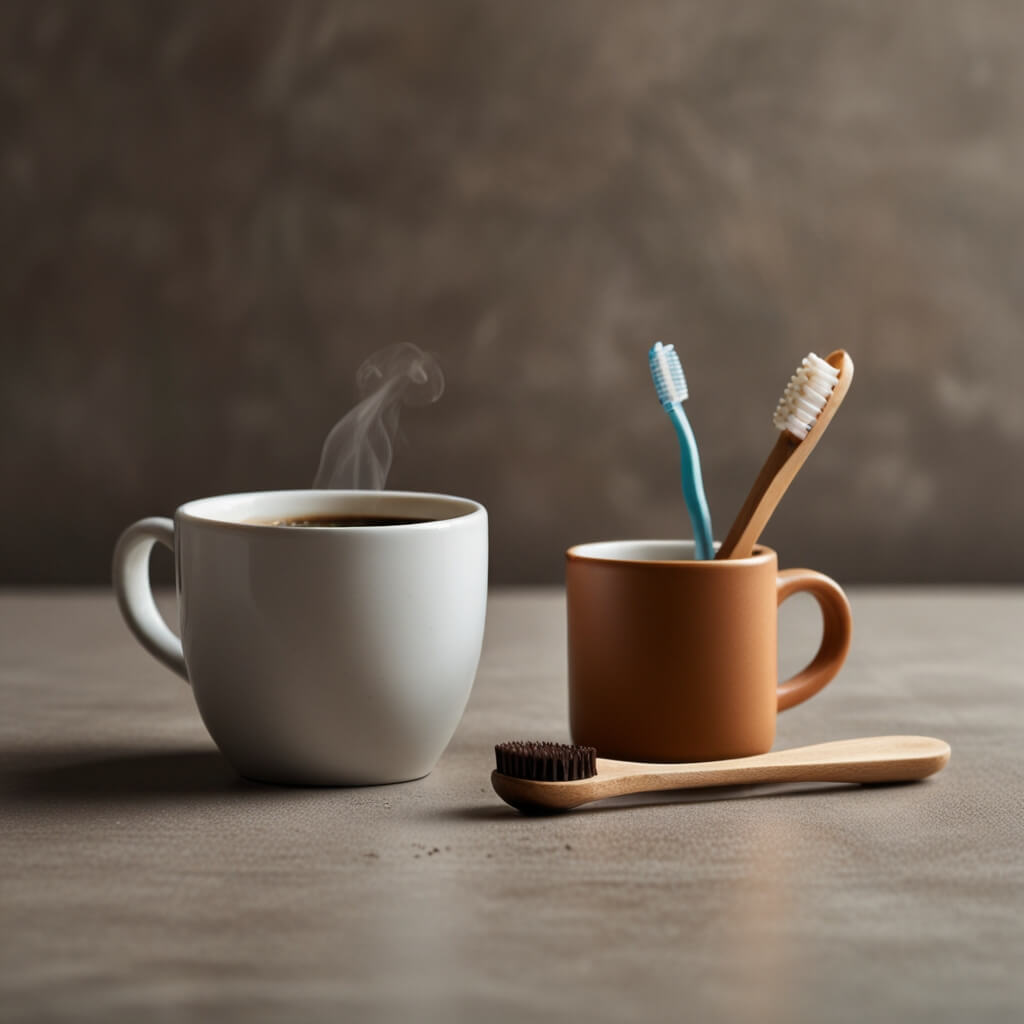 커피와-치약및칫솔
