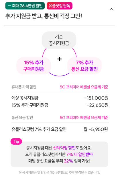 통신사별 기변 가격 혜택 ❘ LG 통신사별 가격 혜택
