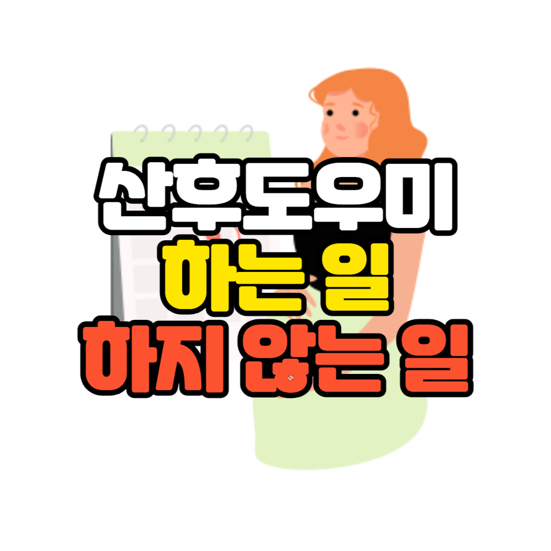 정부지원 산후도우미 하는 일 하지 않는 일