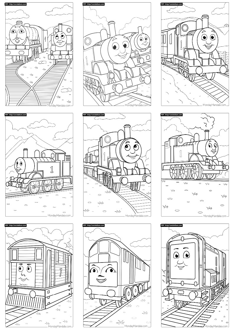 토마스와 친구들 색칠공부 무료도안 Thomas & Friends coloring page