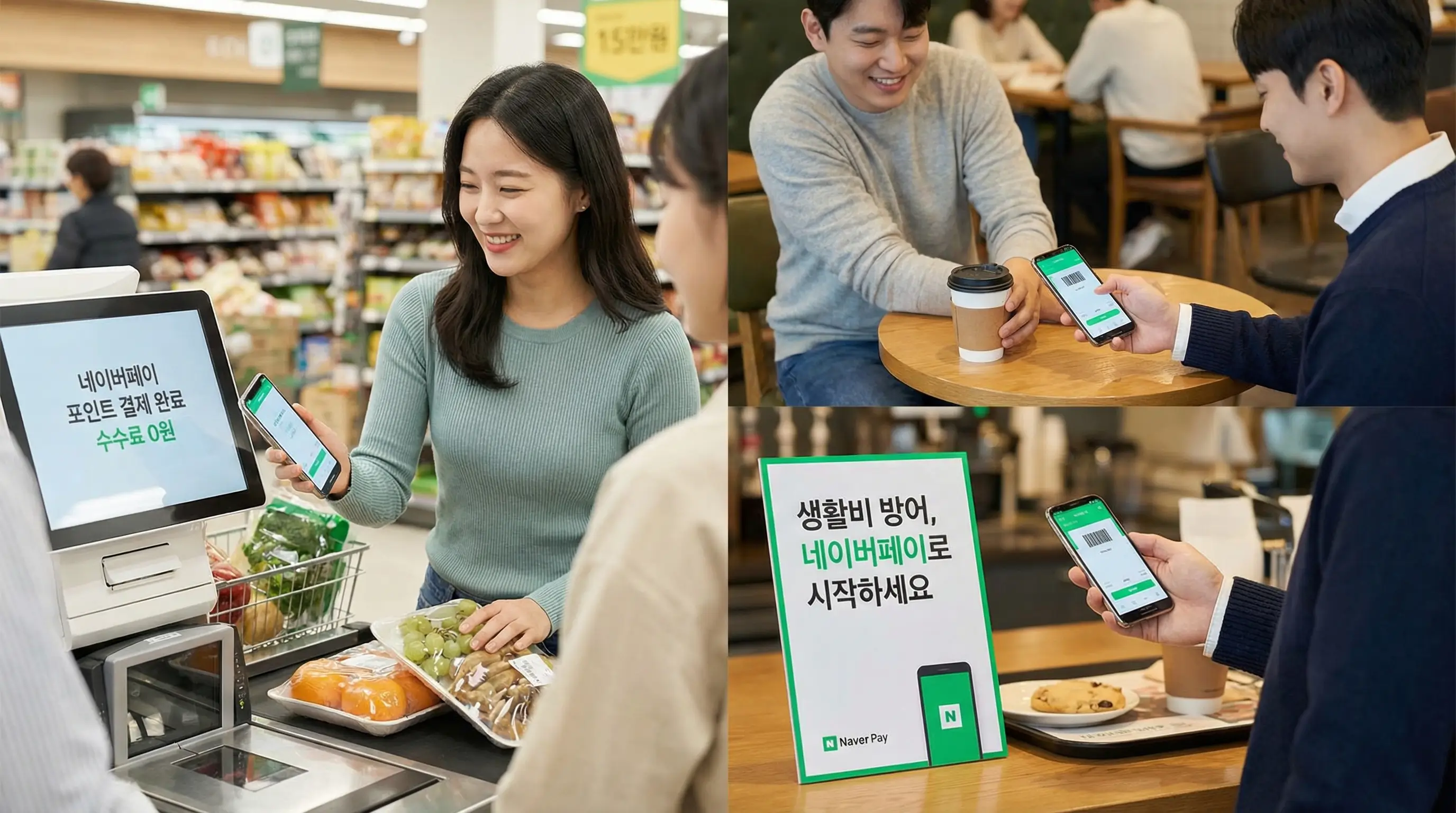 네이버페이 포인트로 일상생활에서 결제하며 수수료 없이 생활비를 방어하는 현명한 소비자의 모습