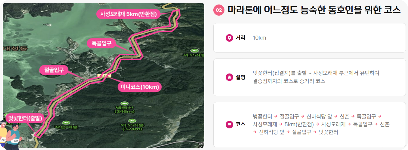 대청호벚꽃길마라톤_10k코스 약도