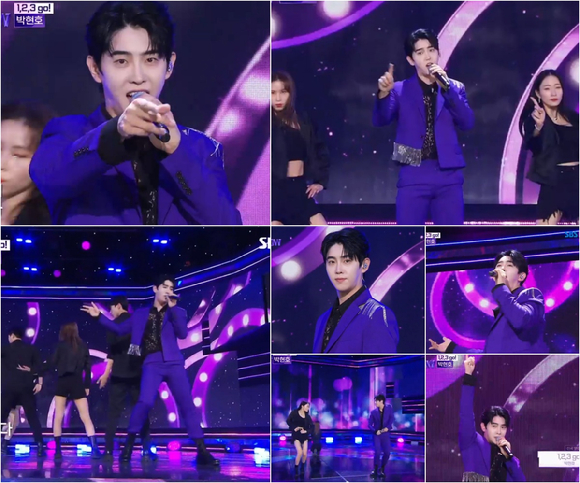 &#39;만능 트롯돌&#39; 박현호가 신곡 &#39;1&#44;2&#44;3 go!&#39; 무대를 최초 공개했다. [사진=SBS M&#44; SBS FiL 방송화면 캡처]