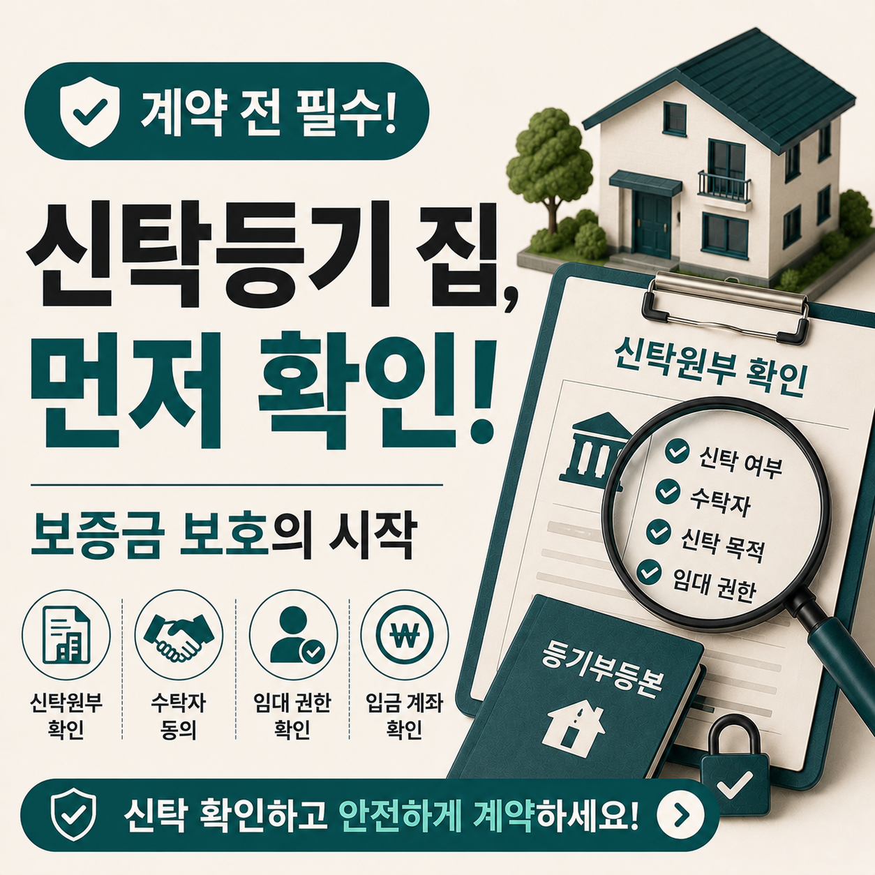 신탁등기 집 전세 계약 전 확인 항목 체크리스트