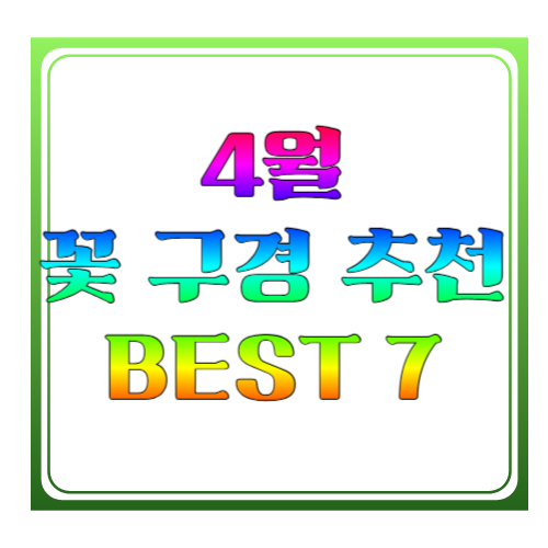 4월 꽃 구경 추천 BEST 7: 지금 가장 예쁜 국내 봄 명소 총정리