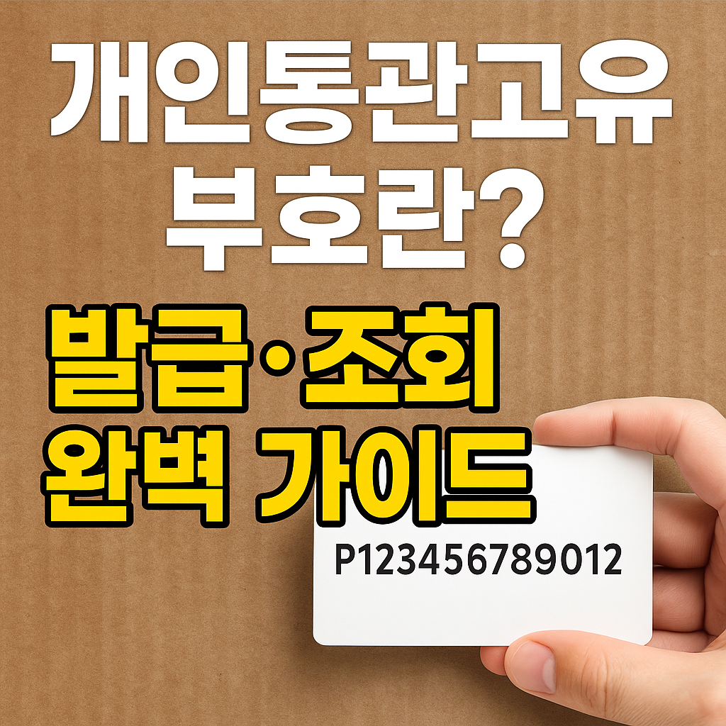 개인통관고유부호란