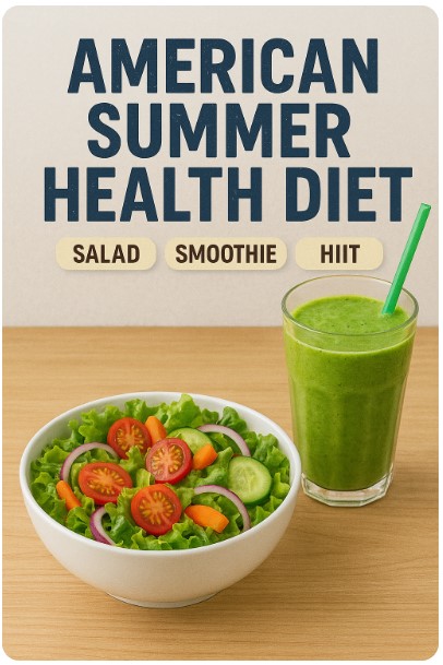 미국식 여름 건강 다이어트 음식 이미지