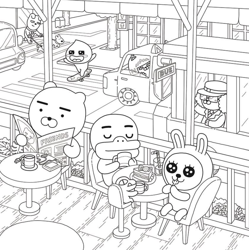 브런치-먹는-프렌즈-도안-다운로드(이미지-출처: http://papastore.co.kr/)