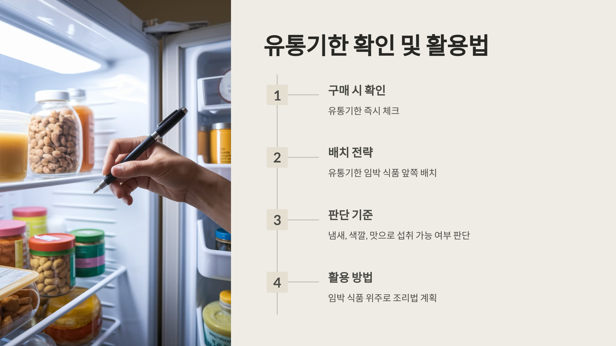 유통기한 확인 및 활용법