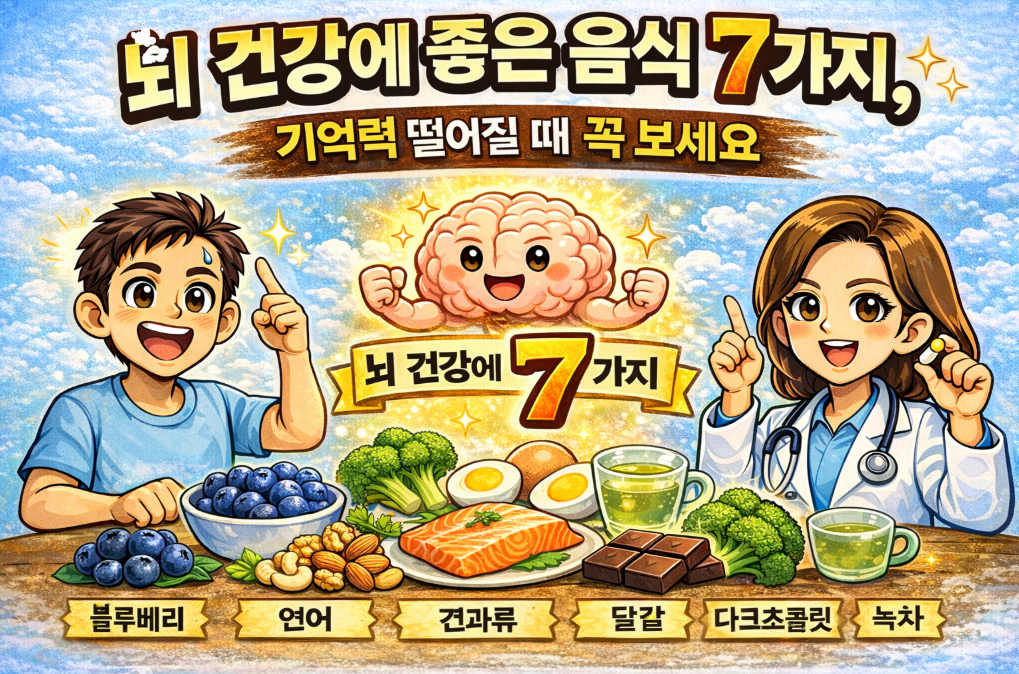 뇌 건강에 좋은 음식 7가지, 기억력 떨어질 때 꼭 보세요-사진-