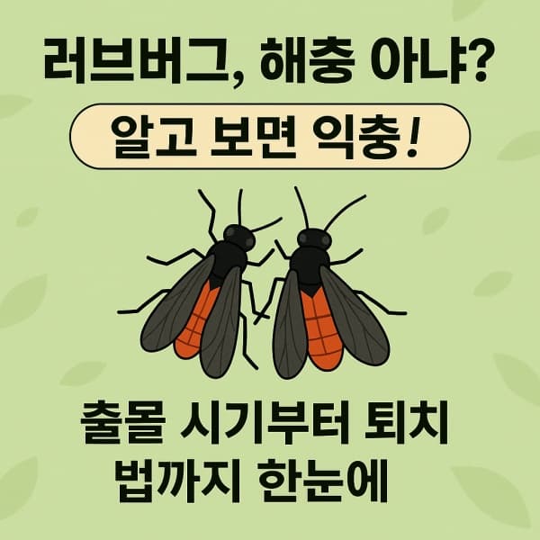 러브버그, 해충 아냐? 알고 보면 익충! 출몰 시기부터 퇴치법까지 한눈에