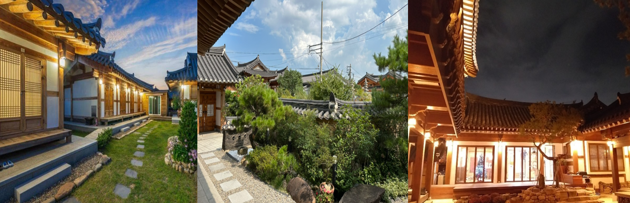 경주 한옥호텔 전경 : 와담정 위연재 한옥인